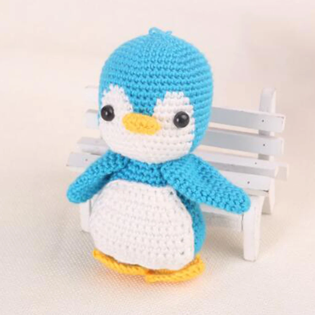 Penguin Doll Crochet Kit Amigurumi DIY Craft Project with Materials and Instruction