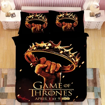 

2019 new An crown Bedding Set Game Of Thrones Bedding Sets twin full Queen King Size Duvet Cover Sets 3PCS+2 Pillowcases