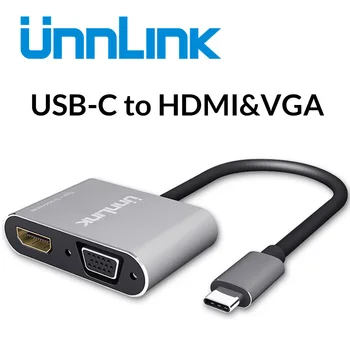 

Unnlink USB C to HDMI VGA Adapter Converter Type C to HDMI 4K Thunderbolt3 For Macbook Galaxy s8 s9 s10 Dex huawei Mate20 p20 30