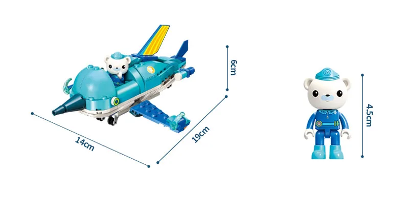 Октонавты строительный блок Octo-Pod Octopod Playset& Barnacles kwazii песо Inkling 698 шт. развивающие Кирпичи Игрушка для Бо - Color: 3702