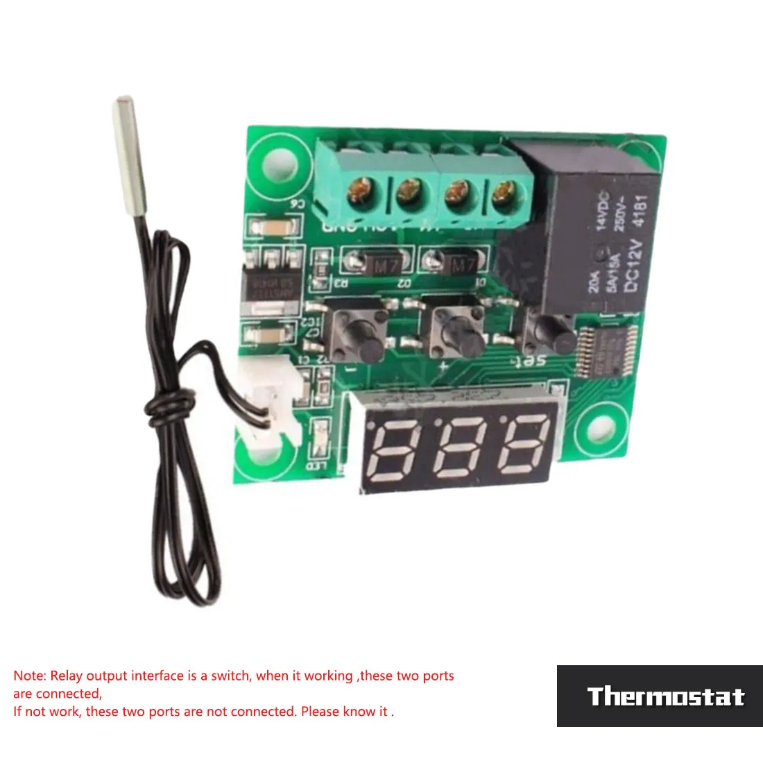 

LED Digital Thermostat Temperature Control Thermometer Thermo Controller Switch Module DC 12V 24V Waterproof