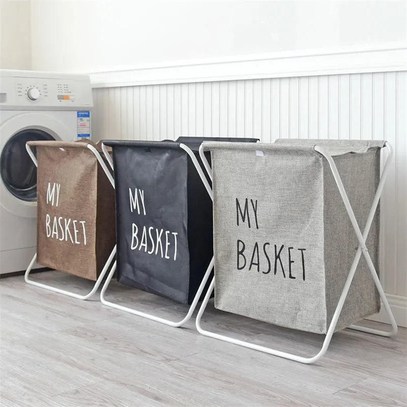 سلة الغسيل مع غطاء تخزين برميل لعبة كبيرة المنظم سلة غسيل الملابس أشتات سلات تخزين Cosas دي Cocina سلة الغسيل مع غطاء تخزين برميل لعبة كبيرة المنظم سلة غسيل الملابس أشتات سلات تخزين Cosas دي Cocina