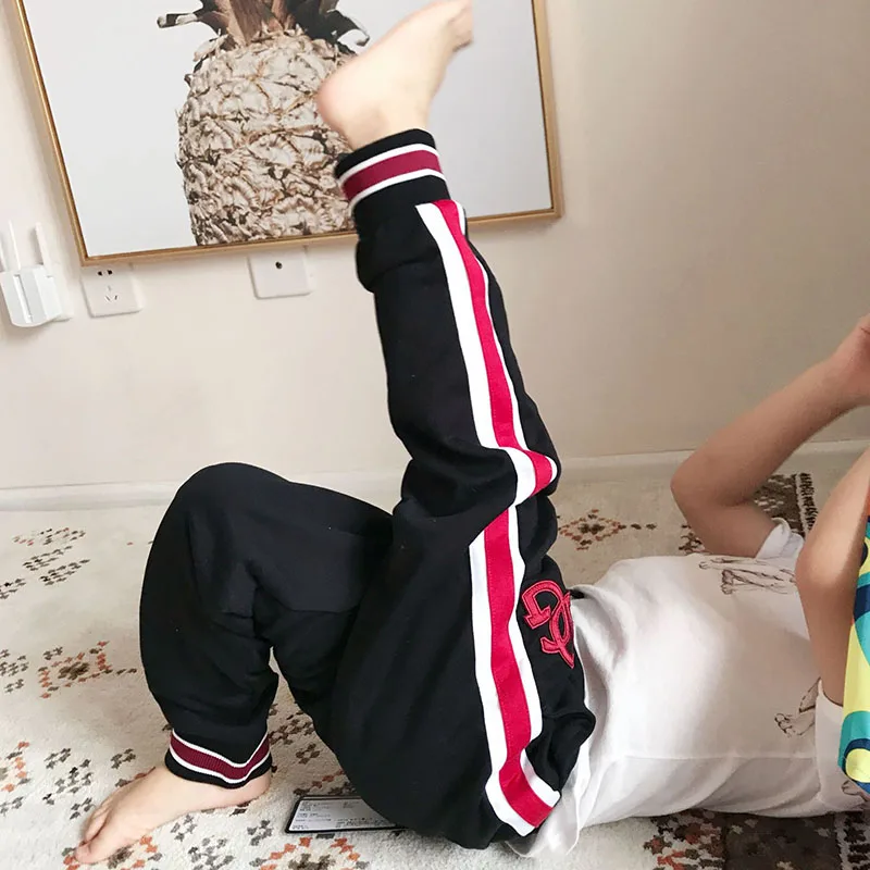 

2018 Autumn Strip Pattern Pants for Boys and Girls Kids Jogging PantsTrousers Children Clothing Kids Clothes