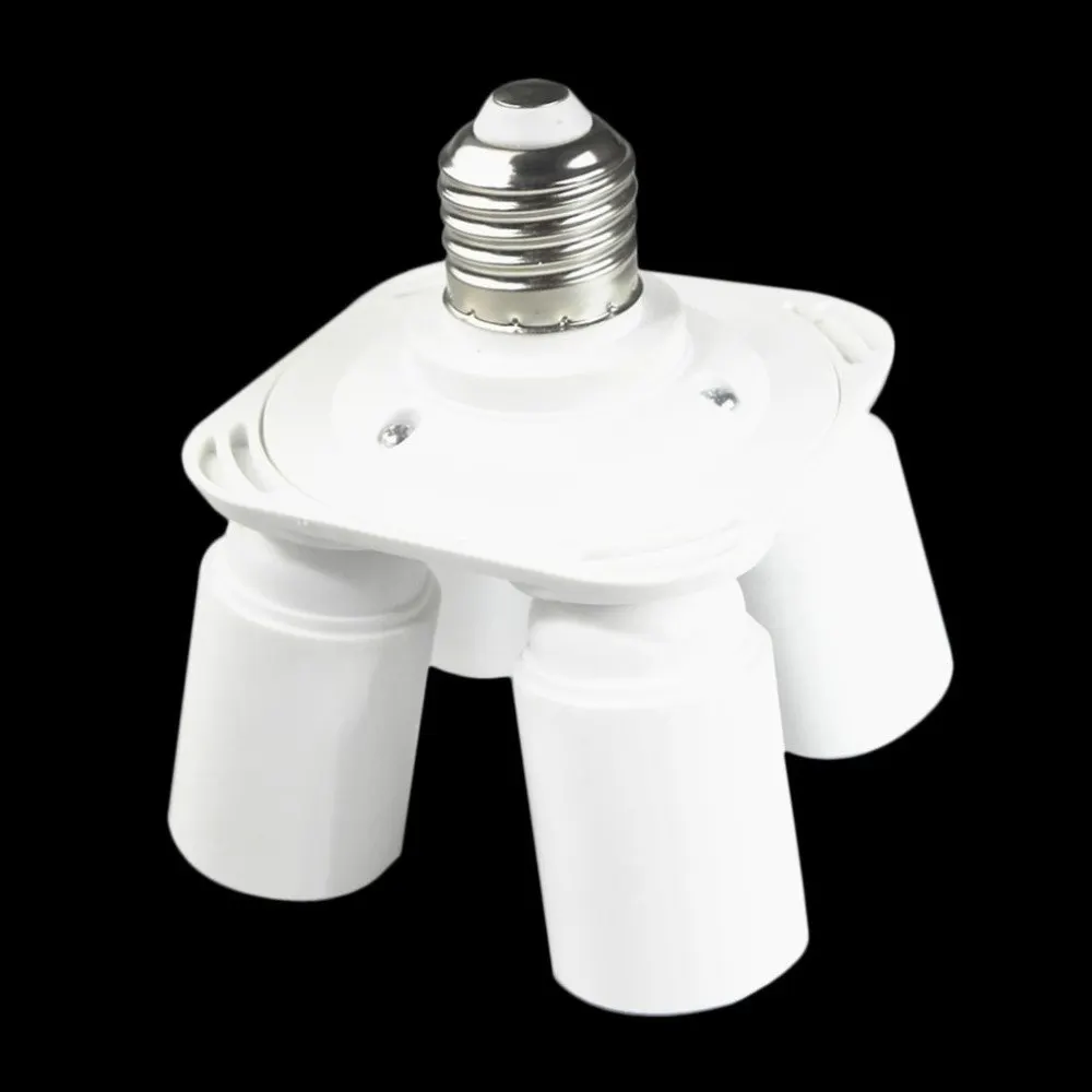 

Flame Retardant PBT E27 To 4E27 Quadripartition Conversion Lamp Holder For Studio Softboxes Holder Lamp Socket Splitter 100-240V