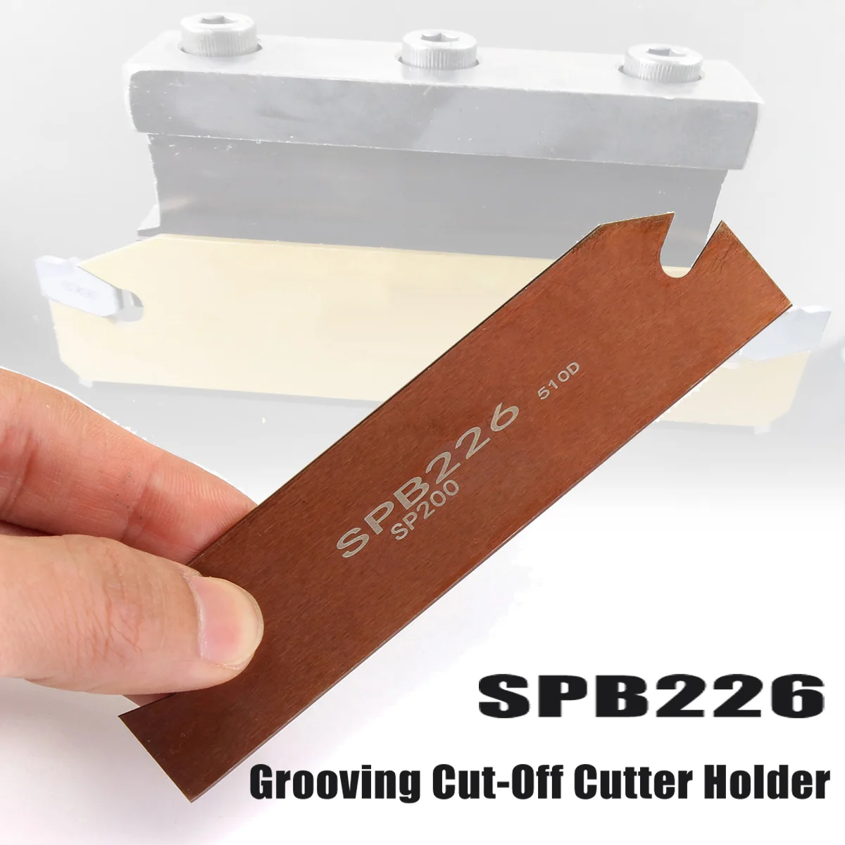 

SPB26-2 26mm x 2mm Grooving Cut-Off Cutter Holder For SP200 Carbide Inserts Turning Tool