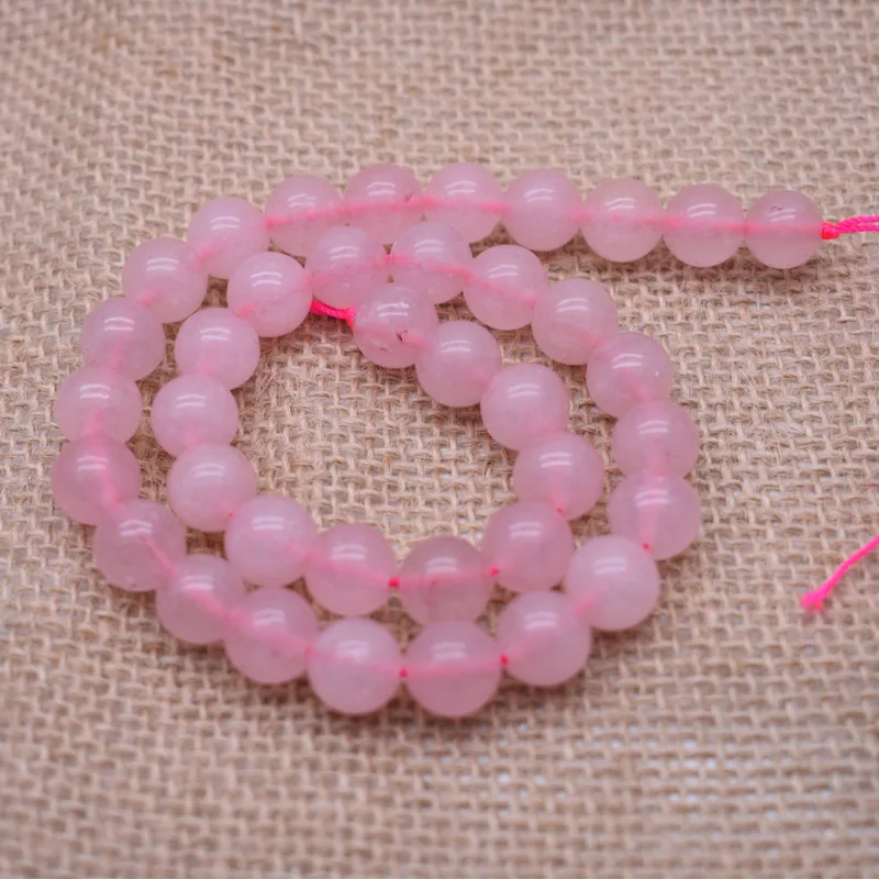 Natural Crystal Rose Pink Quartz Stone Loose Beads Round Beads For Jewelry Making DIY Bracelet Necklace 4/6/8/10/12mm Strand15'' Fashion Jewelry