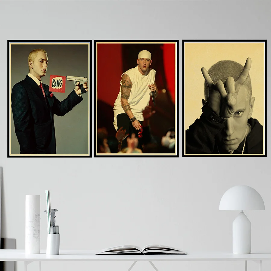 Американский рэперский плакат актер Eminem 8 Mile тонкая тенистая LP картина Настенный