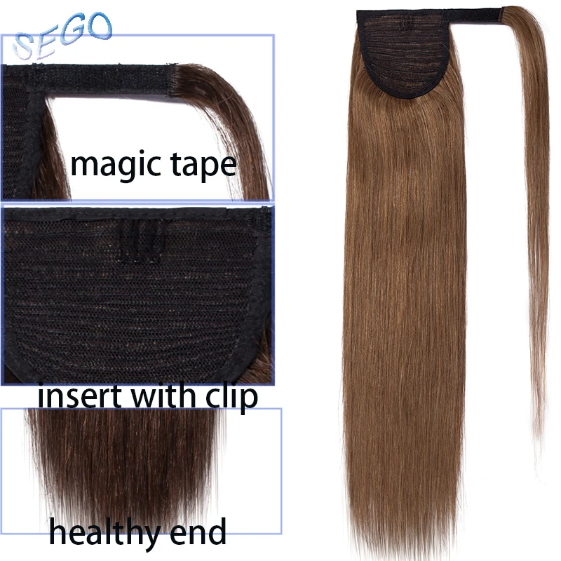 Sego 14 22 extensões de cabelo rabo