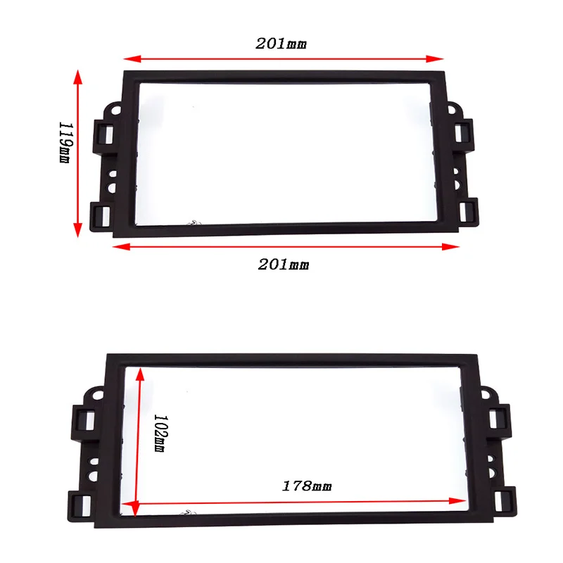 Двойной 2 Din автомобильный DVD рамка, аудио фитинг адаптер, тире отделка наборы, фасции для Chevrolet Captiva/Lova/Gentra/AVEO