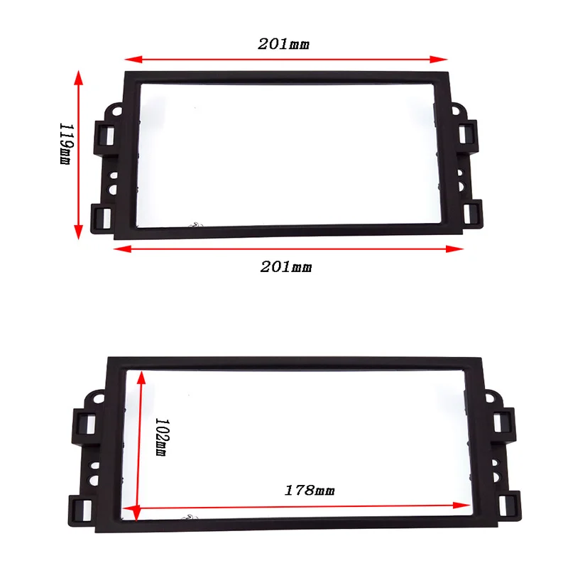 Double 2 Din Car DVD Frame,Audio Fitting Adaptor,Dash Trim Kits,Fascia For Chevrolet Captiva/Lova/Gentra/AVEO