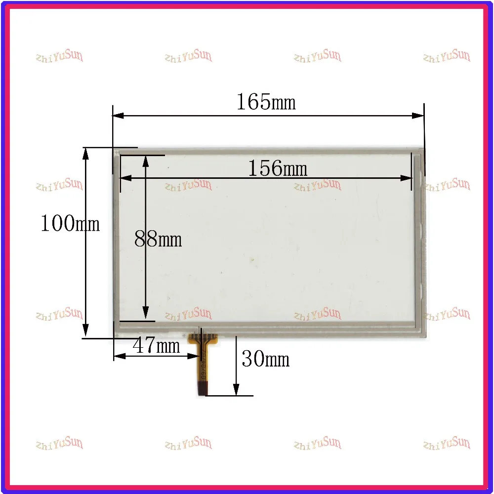 

NEW 7inch HLD-TP-0936 4lines resistance touch screen panel 165mm*100mm TouchSensor FreeShipping 165*100