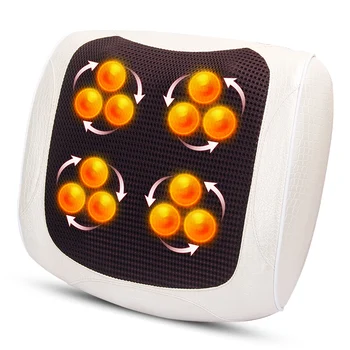 

multi-functional vibration electric waist shoulder neck massage pillow back massage cushion with heating therapy free shipping
