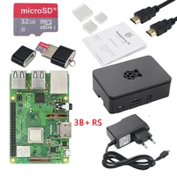 Original Raspberry Pi 3 Model B+ ( B Plus )+Case+32G SD Card+2.5A Power Adapter+HDMI Cable+Heat Sink better than Raspberry Pi 3 