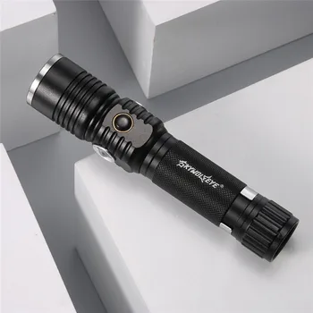 

5 Mode Led Flashlight Rechargeable USB Waterproof Flashlight Glare + Purple Light + Red Light Linterna Led Lanterna Led 40JUN24