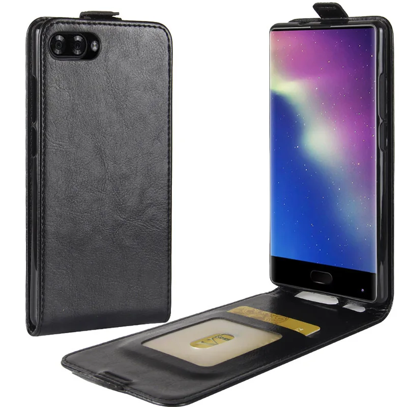 Для Doogee X60L Вертикальный флип кожаный чехол с держателем для карт полный защитный