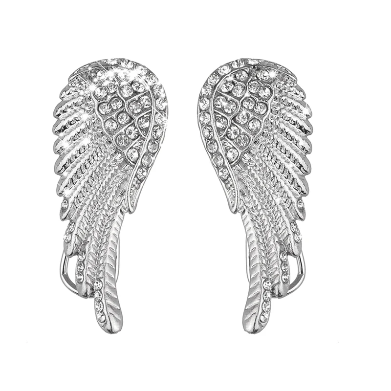 Крылья ангела серьги гвоздики Brincos для женщин модные украшения розового золота вечерние свадьбу oorbellen