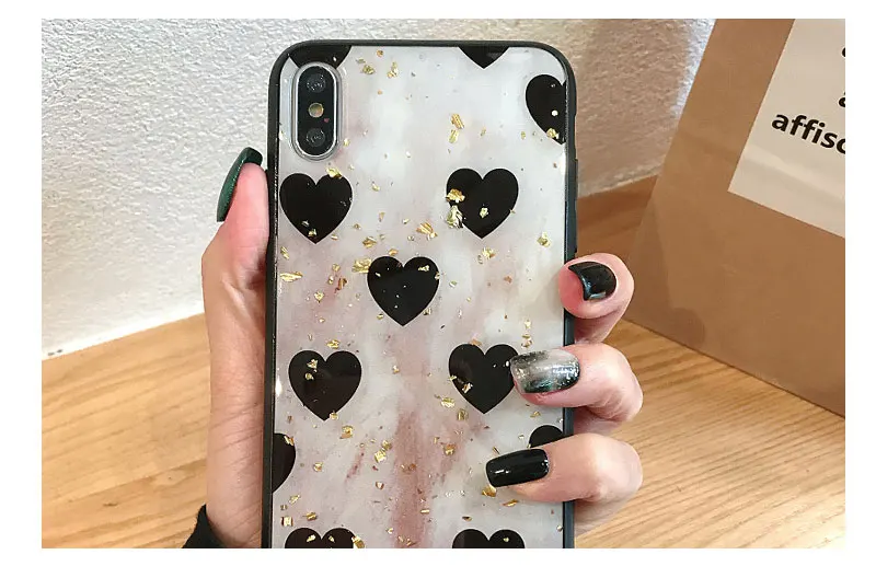 Glitter Love Glossy TPU Phone Case For iPhone 6 7 8 Plus Case Cover For iPhone X XS 7Plus 8Plus 6 s Plus 6s XR Max Cases Capinha (12)