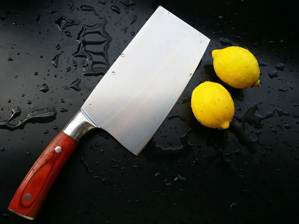 Набор кухонных ножей нержавеющая сталь деревянная рукоятка chop bone нож отбивная кости нож режущий инструмент