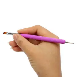 1 шт. случайная отправка дизайн ногтей, ручка с кисточкой Dotting ручка инструменты для нанесения точек палка дрель Высокое качество точечная