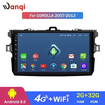 

wanqi 4G Lte All Netcom 9 inch touch screen Android 8.0 car dvd for Toyota Corolla 2007-2013 GPS navigation