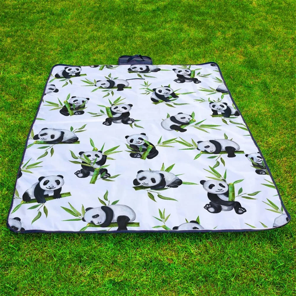 2019 panda print waterproof outdoor beach mat folding travel camping mat comfortable outdoor camping mat sleeping mat tent 40J3 (4)