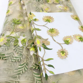 

Net mesh embroidered fabric dress tulle fabrics