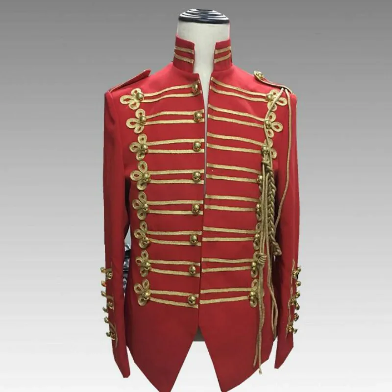 Европейский и американский стиль, Майкл Джексон, униформа красного цвета, мужской красный костюм