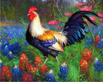 

diy painting rhinestone full square diamond mosaic diamond painting rooster