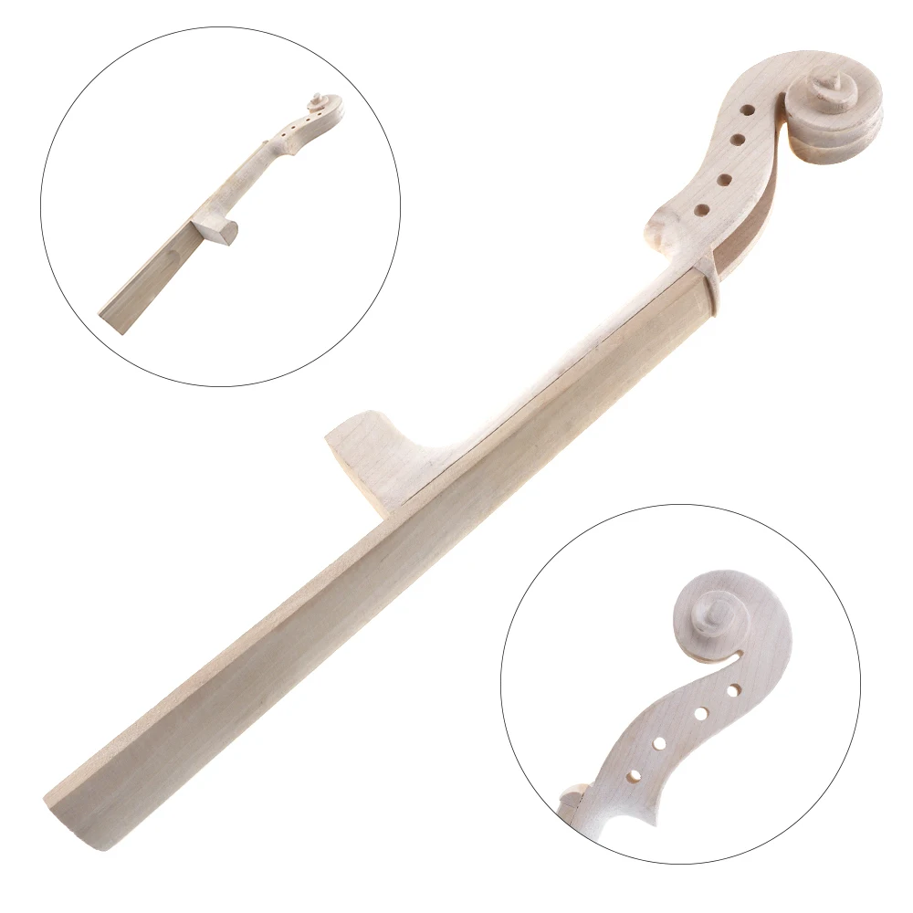 

4/4 Size White Embryo Neck Hand Carved Student Maple Violin Neck Violin Parts