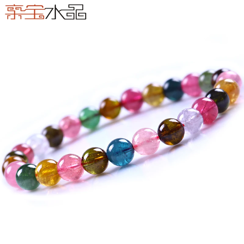 

Crystal natural tourmaline bracelet female watermelon tourmaline