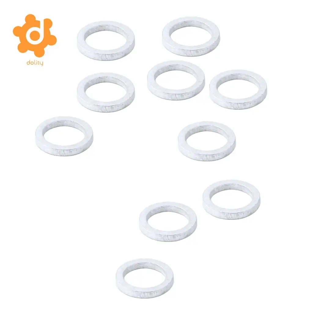 dolity Pack of 10pcs Bike Chainwheel Screw Chainring Washer Gasket Bicycle Dual to Single Chain Wrench Spacer 2mm Thick