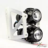 Papanda-faro delantero para moto con soporte de montaje para Honda, Yamaha y Kawasaki, luz frontal gemelos, deporte Dual, lámpara para proyector ► Foto 3/6