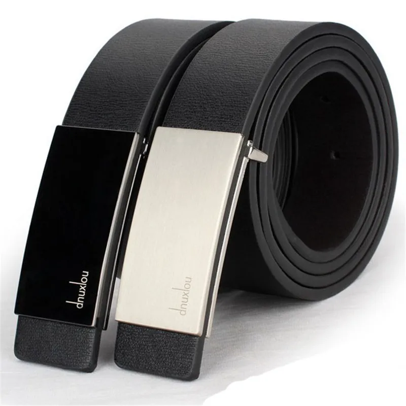 

2017 New fashion casual business men belts pu leather belt male formal suit trousers belt double metal buckle starp men belts