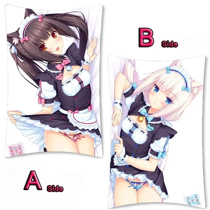 Аниме Nekopara Chocolat ванильный Azuki кокосовый клен Dakimakura обнимающий чехол для подушки для тела, наволочка для подушки, 2WAY 35x55 см - Цвет: 01