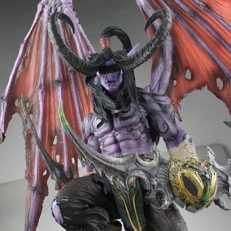 Nuovo WOW World Illidan Stormrage высокого класса Resina GK Statua In Azione Аниме Фигурка Da Collezione модель игрушки 56 см