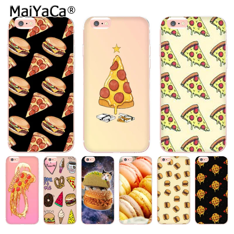 Мягкий чехол для телефона MaiYaCa Pizza Hamburgers из ТПУ iPhone 8 7 6 6S Plus X XS MAX XR 5 5S SE 11pro max |