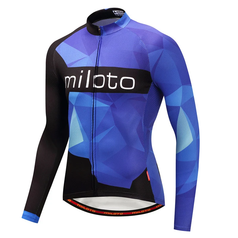 MILOTO Новинка мужские Ropa Ciclismo Racing велосипедный свитер-Джерси велосипедный длинный рукав MTB велосипедные майки флуоресцентные рубашки велосипедная одежда - Цвет: 2017-1