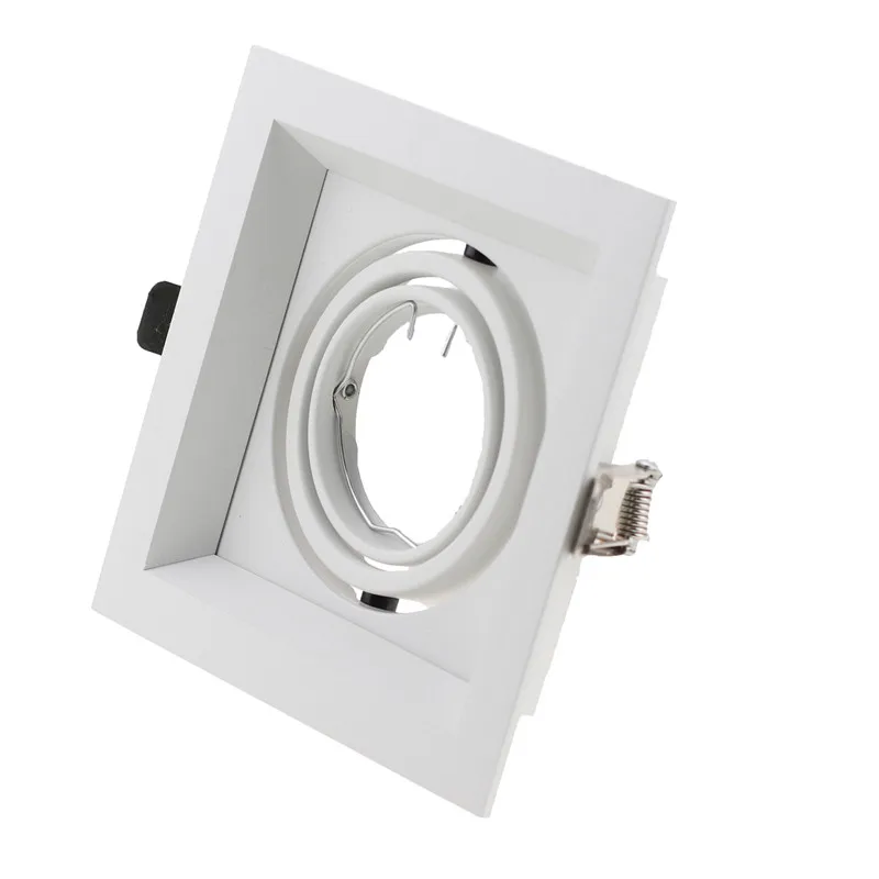 

Double Head Square Recessed LED Ceiling Light Adjustable Frame MR16 GU10 Bulb Fixture Downlight Holder Led Downlight Fittings