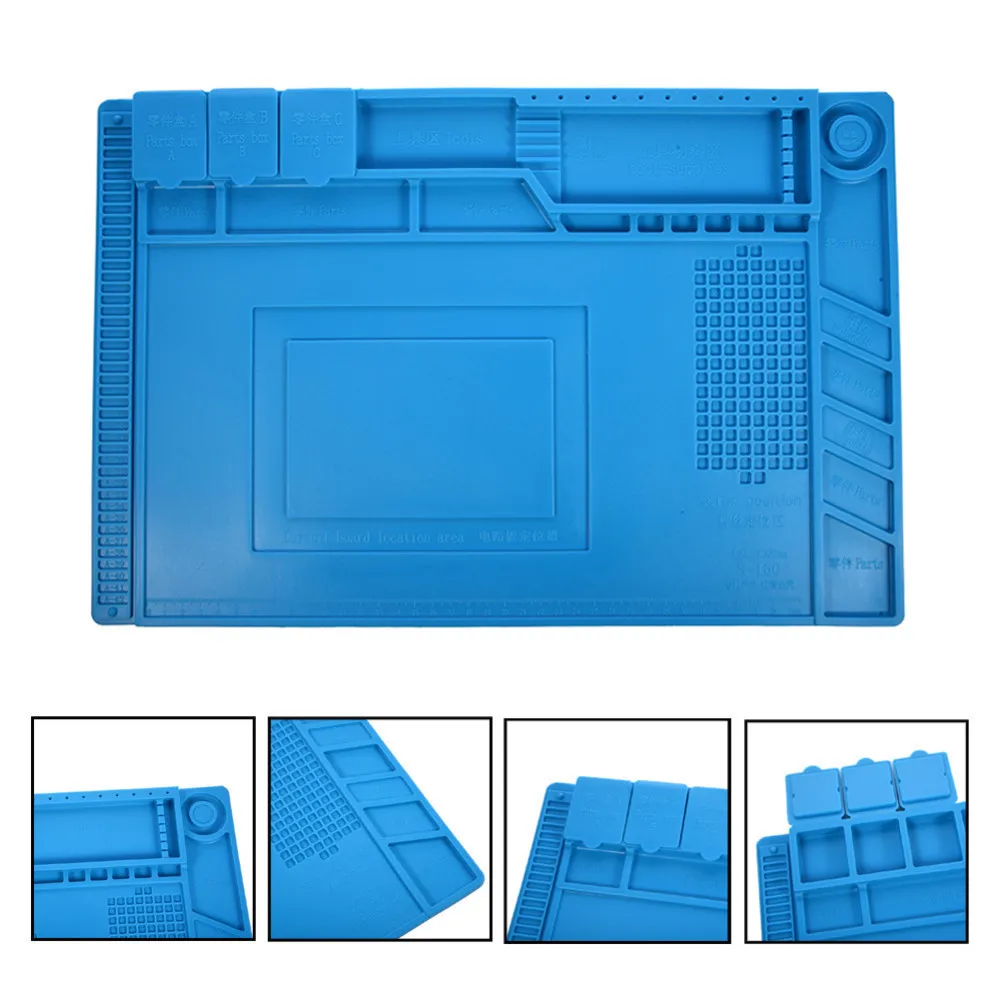 

ESD Heat Insulation Working Mat Heat-resistant BGA Soldering Station Repair Insulation Pad Insulator Pad Maintenance 45x30cm
