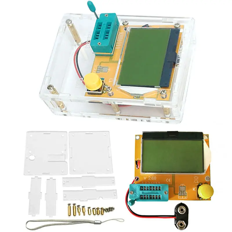 LCR-T4-Mega328-M328-Multimetr-Transistor-Tester-ESR-Meter-Diode-Triode-Capacitance-ESR-Meter-MOS-PNP
