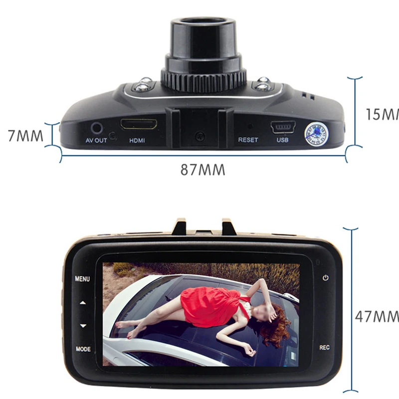FHD 1080P Автомобильный видеорегистратор с 2 7 дюймовым IPS экраном автомобильная
