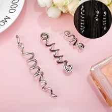 3 шт. металлическая Серебряная викинговая спиральная завивка волос оплетка дредлок для женщин аксессуары для волос талисманы женские волны Braider хобби Стайлинг для волос