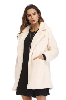 

2018 Women Winter Fashion Faux Fur Coats Thicken Chic Female Warm Outerwear Plus Size Fur Thick Jackets Coats Hairy Overcoats