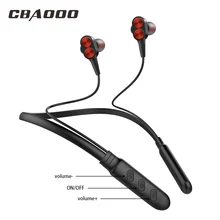 CBAOOO Bluetooth Беспроводной наушники шейным музыка стерео Bluetooth гарнитуры бас Беспроводной наушник с микрофоном для телефона