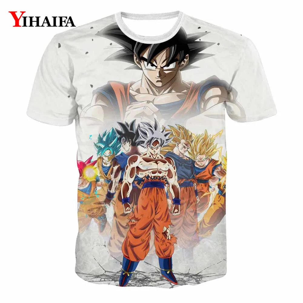 Новая мужская 3D футболка Dragon Ball Z Ultra Instinct Goku Super Saiyan с принтом Вегета летняя