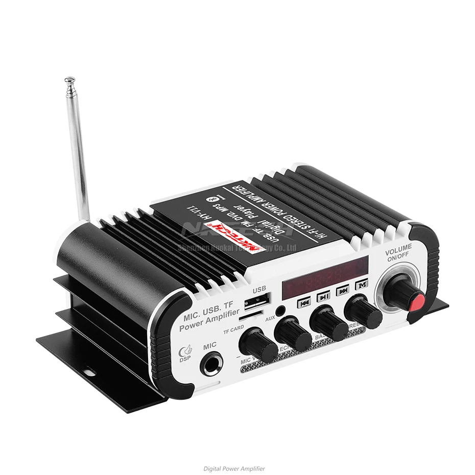 Автомобильный цифровой аудио плеер NKTECH усилитель мощности с Bluetooth 2CH x 20 Вт Hi Fi