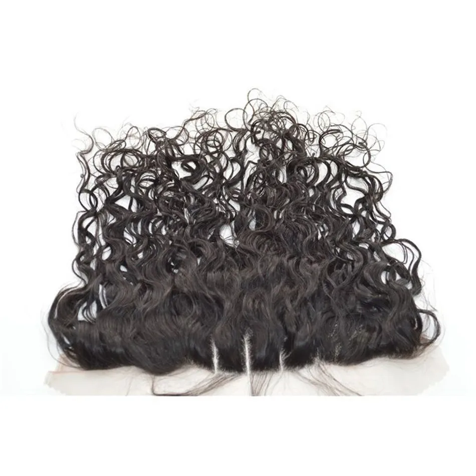 10A Water Wave Brazilian Lace Frontal Closure 134 FreeMiddle3 Part Brazilian Ear To Ear Lace Frontal With Baby Hair (4)