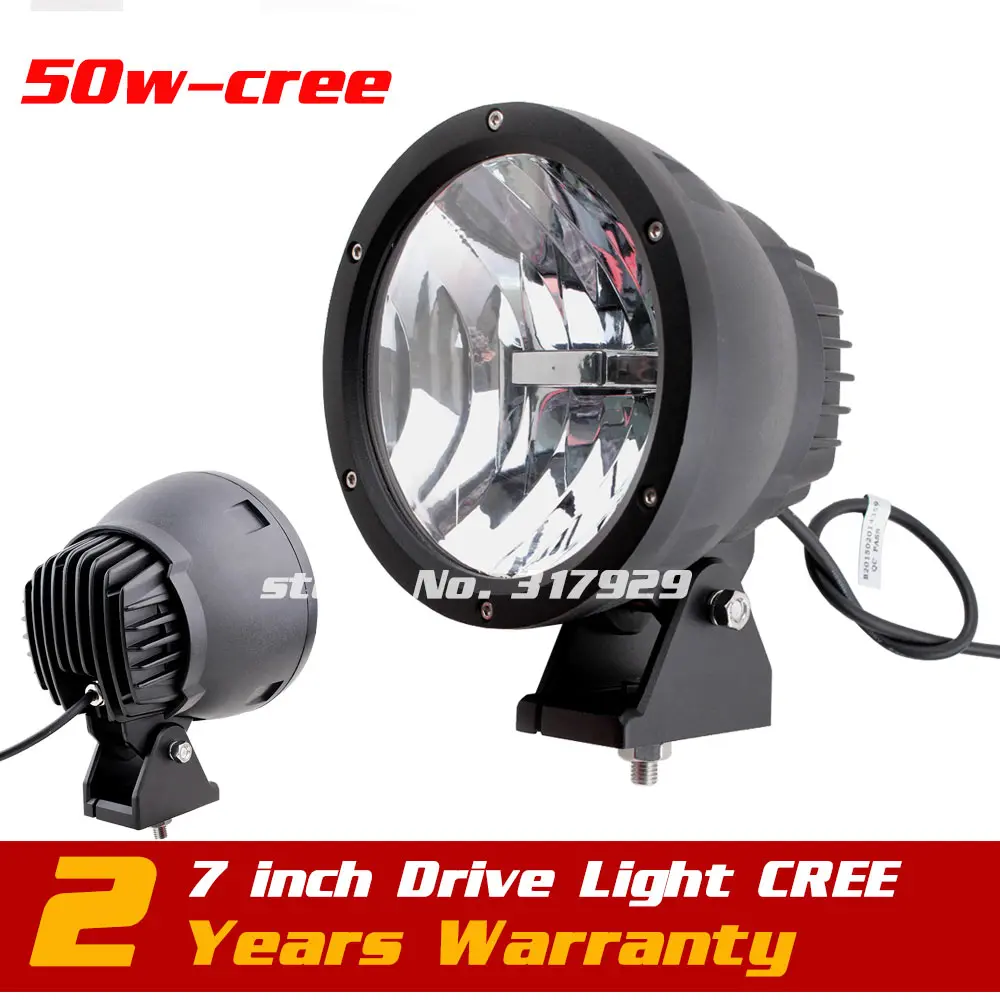 7'' 50W LED Driving Light 12V/24V offroad Drive Light ATV Truck 4X4 Tractor LED Work Light Saveon 55W 75w 100w External Light