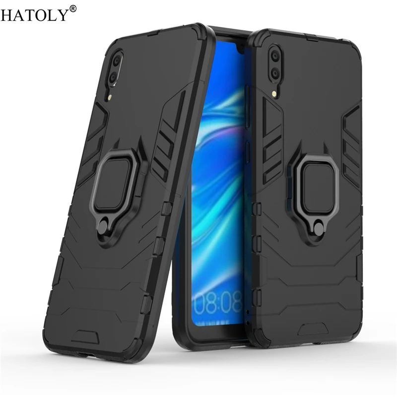 

For Huawei Y7 Pro 2019 Case Cover for Huawei Y7 Pro 2019 Finger Ring Phone Case PC Protective Armor Case For Huawei Y7 Pro 2019