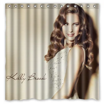 

Kelly Brook Pattern Creative Bath Shower Curtains Bathroom Waterproof Polyester Fabric Shower Curtain 180x180cm